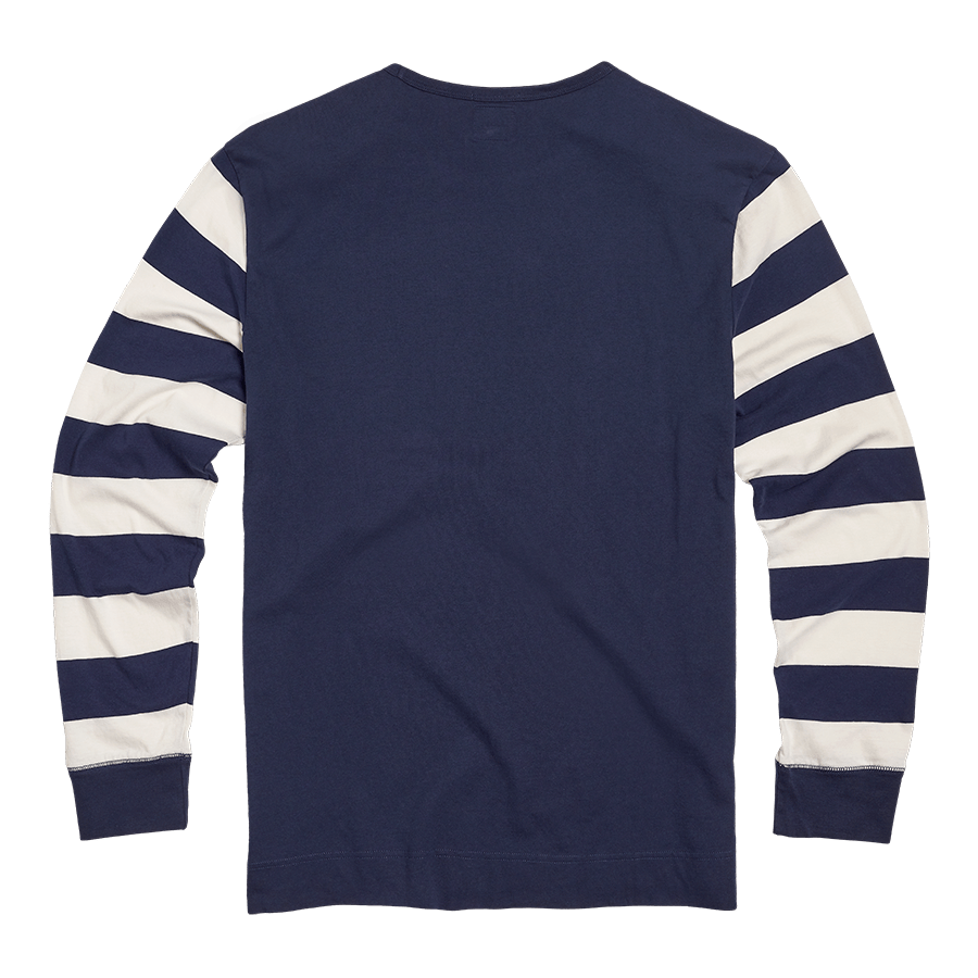 Ignition Coil Stripe Long Sleeve T shirt in Indigo Triumph Heritage